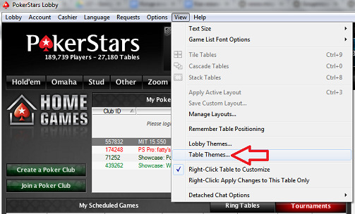 PokerStars Table Themes Table Themes