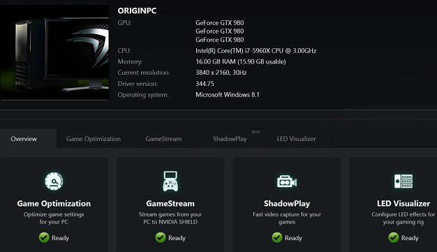 GeForce Experience Software GeForce Experience Software