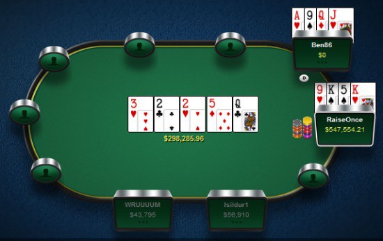раздача RaiseOnce и Ben86 покер раздача RaiseOnce и Ben86