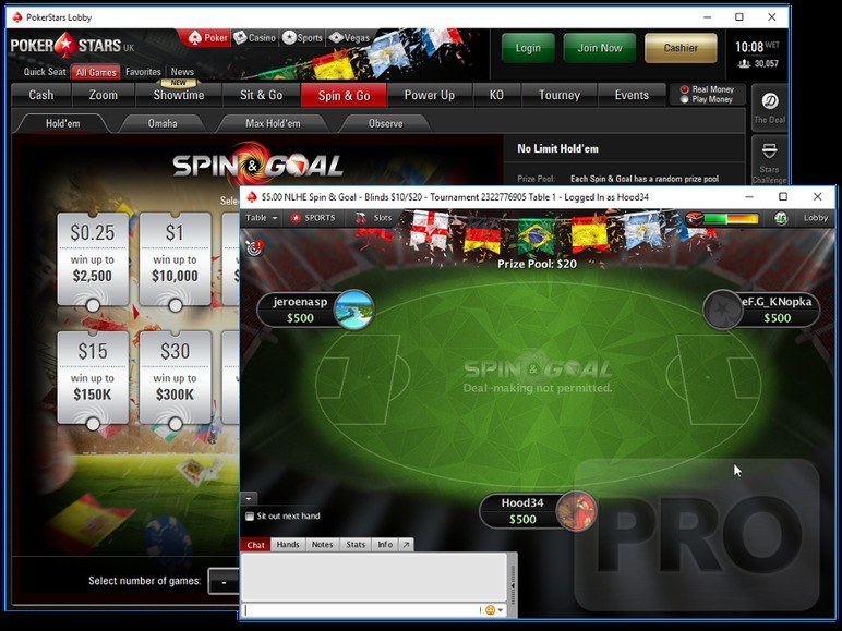 spin & goal poker spin & goal