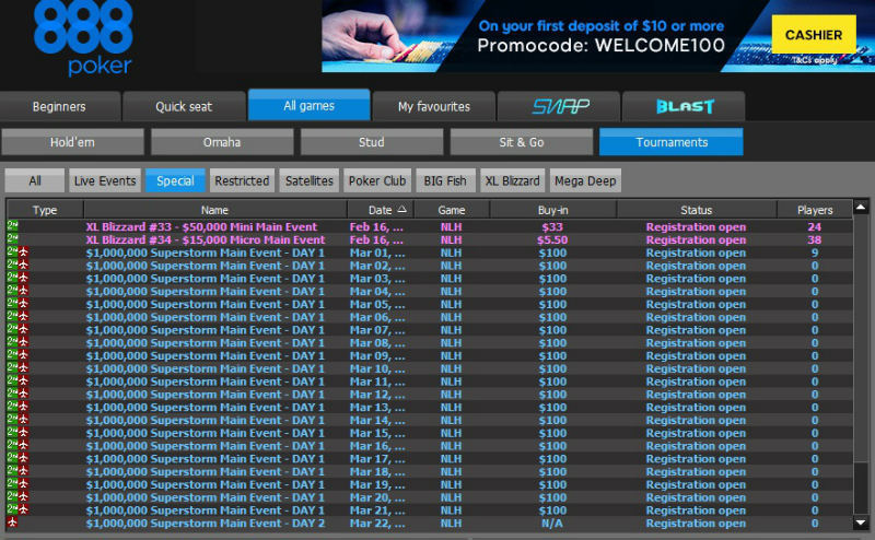 главное событие MILLIONS SUPERSTORM MILLIONS SUPERSTORM
