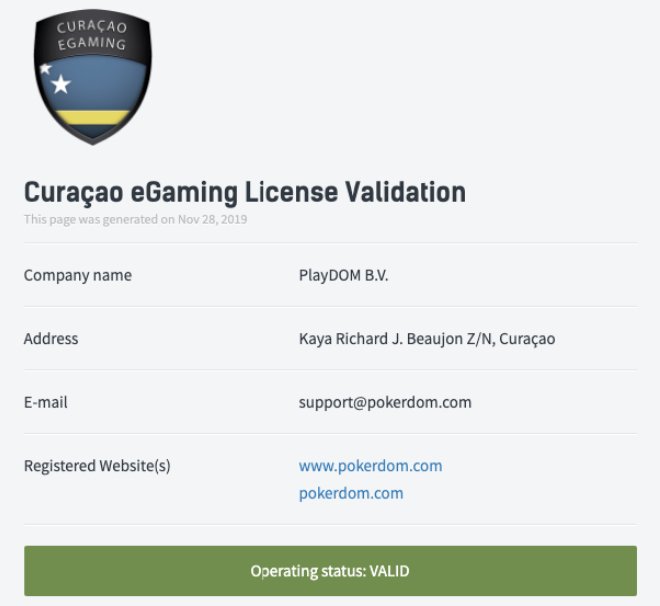 лицензия Playdom Casino Playdom Casino
